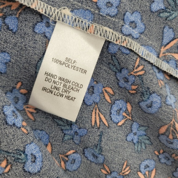 Lulus Womens L Dress Polyester Red Blue Floral Strapless Boho Cottagecore - Picture 5 of 5